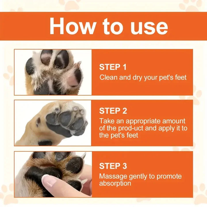 Pet Paw Cream - Honey and Anti-Badic Acid Formula - Soothes Cracked Paws, Coconut Oil Pet Paw Cream, Keeps Soft and Water for Foot Pads, 45g