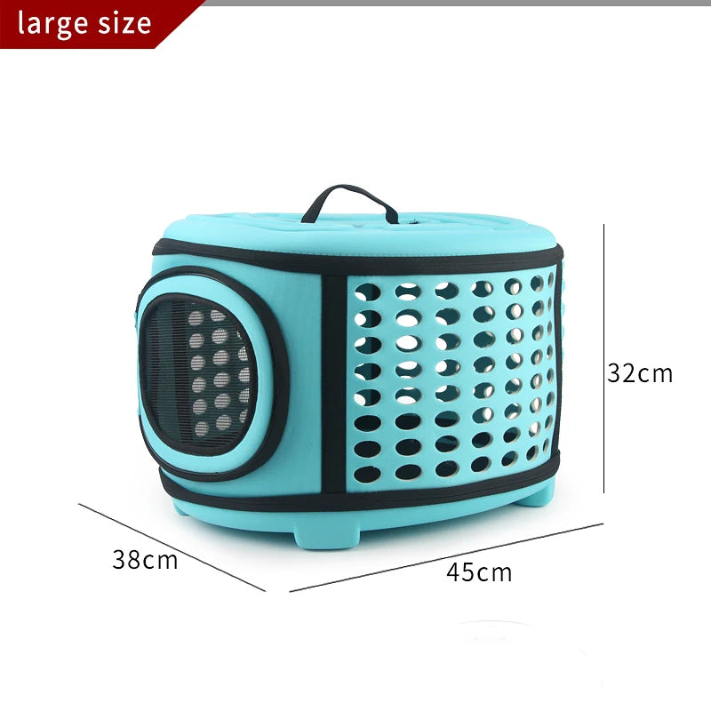 Travel Pet Bag Cat Flower Carriers Bags Breathable Pink Folding Small Dog Outdoor Shoulder Bag Folding Cats Carrying
