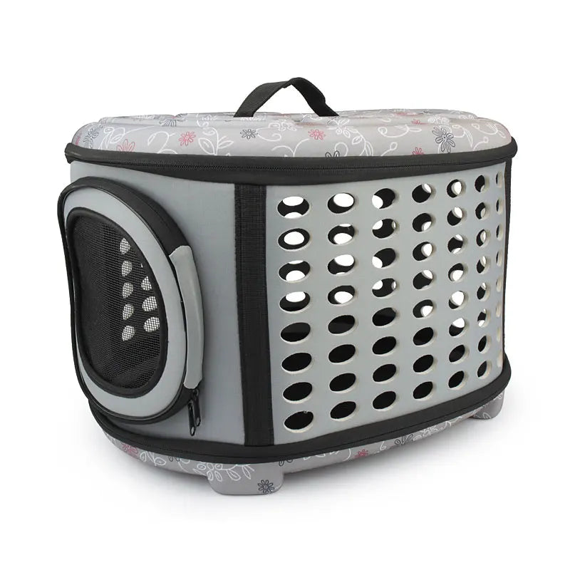 Travel Pet Bag Cat Flower Carriers Bags Breathable Pink Folding Small Dog Outdoor Shoulder Bag Folding Cats Carrying