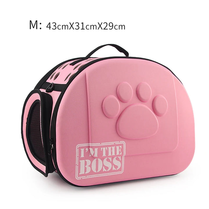 Travel Pet Bag Cat Flower Carriers Bags Breathable Pink Folding Small Dog Outdoor Shoulder Bag Folding Cats Carrying