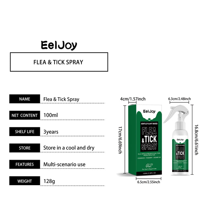 Dog Cat Flea Tick Repellent Spray Fur Protection Pet Parasite Control Solution Pets Soothing Care Natural Pets Insect Anti Spray