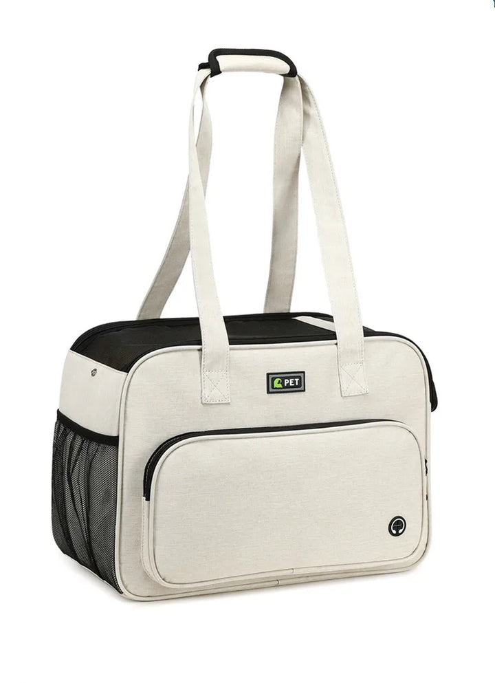 Pet carrier bag for cats and small dogs, portable handbag for outings, large-capacity pet carrier for puppies