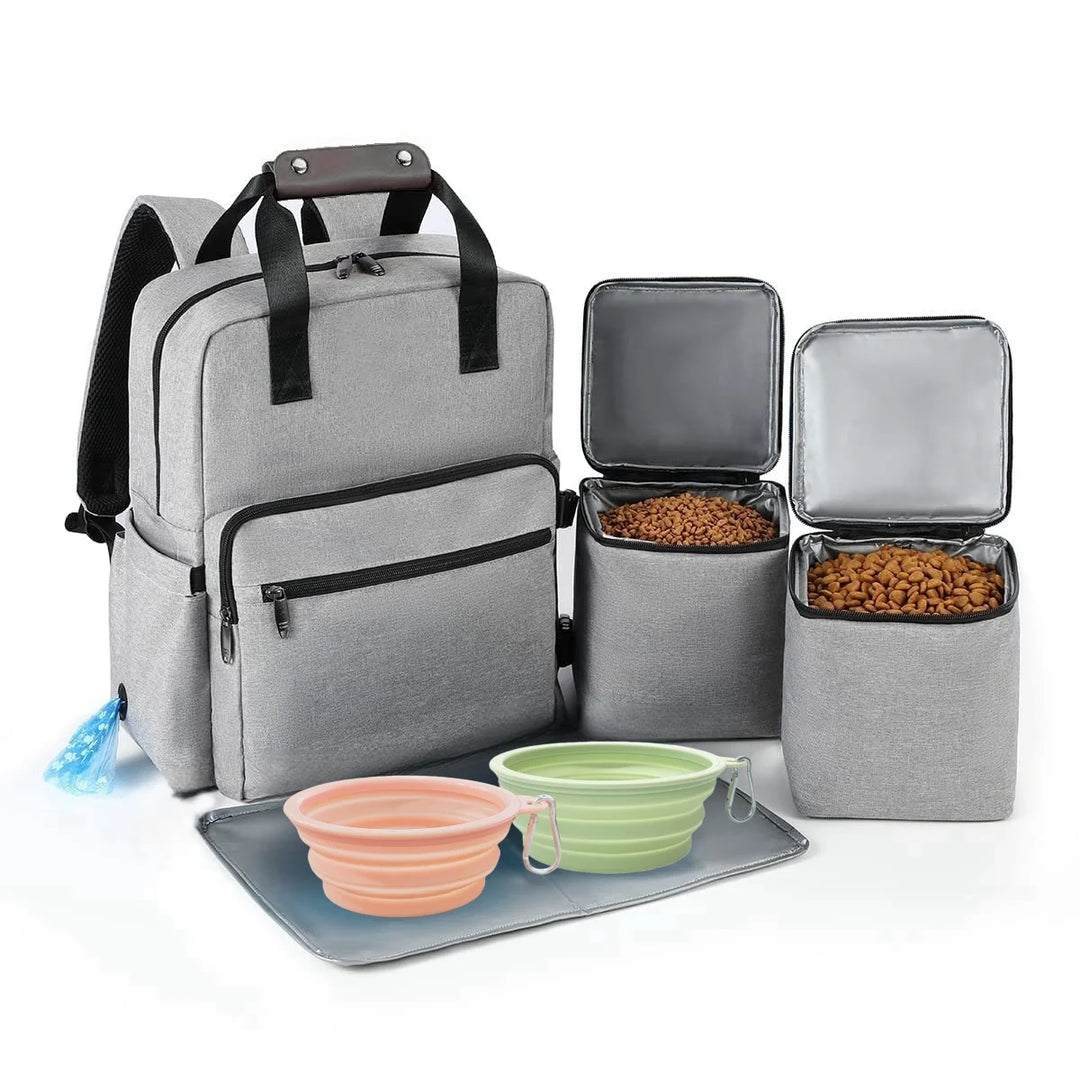 4 Set Dog Travel Bag Multi-Function Pet Organizer Backpack Cat Dogs Outdoor Camping Food Large Capacity Storage Tote Bags
