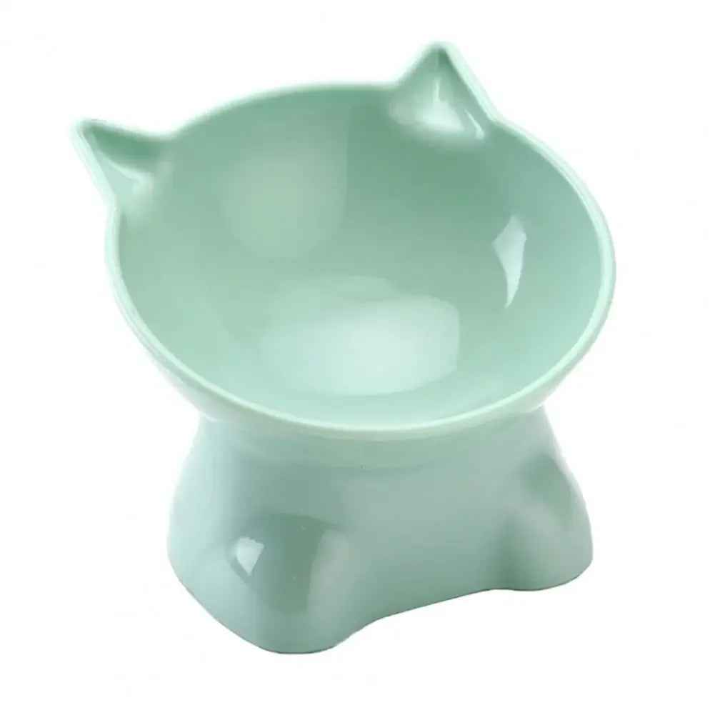 Pet Bowl Large Capacity Cats Bowls Oblique Mouth Cute Cartoon Cat Shape Cat Dog Food Dispenser Pet Feeder Pets Supplies