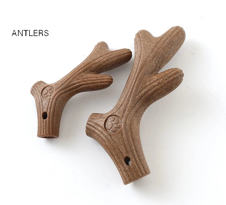 Pet Dog Chew Toys Teeth Clean Stick Interesting Pine Wood Cute Bone Shape Durable Bite Puppy Interactive Toy Pet Supplies