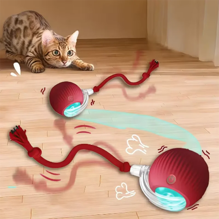 Dog and cat toys, ball, durable, self-entertainment, with rope, cat teaser ball, pet supplies, jumping ball, thud pet toys