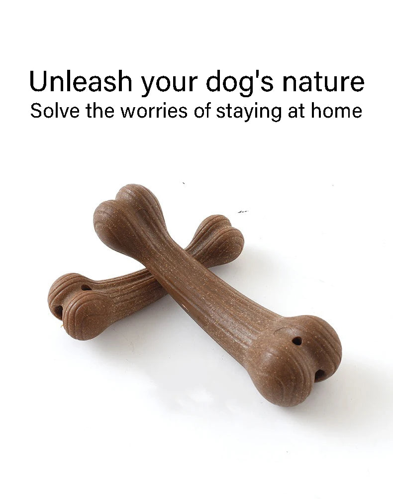 Pet Dog Chew Toys Teeth Clean Stick Interesting Pine Wood Cute Bone Shape Durable Bite Puppy Interactive Toy Pet Supplies