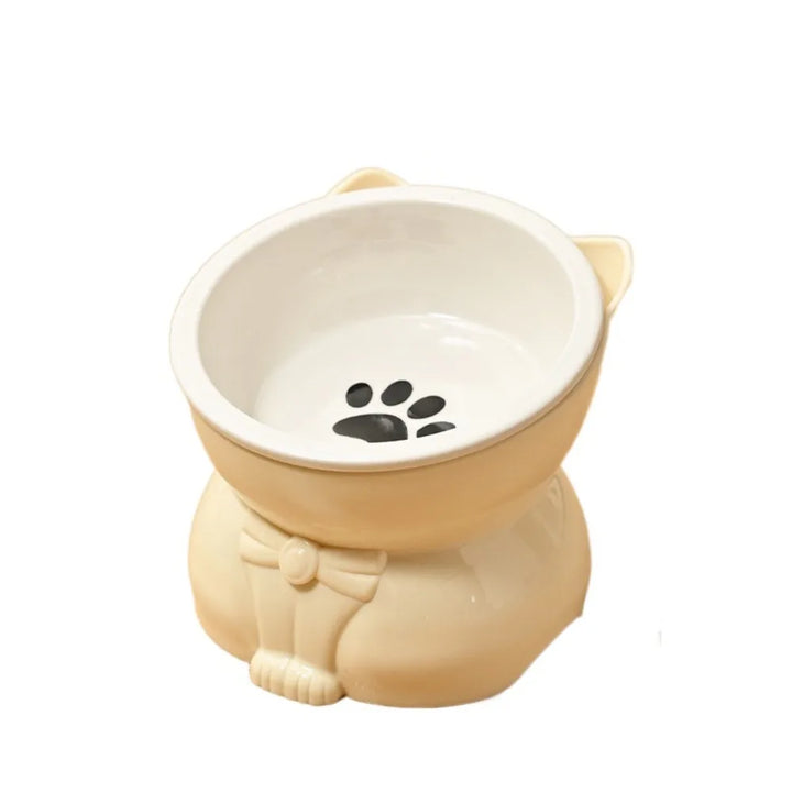 Pet Supplies Ceramic Cat Bowl Creative Slanted Mouth Dog Food Feeding Basin Non-slip Cute Pet Drinking Feeder Water Container