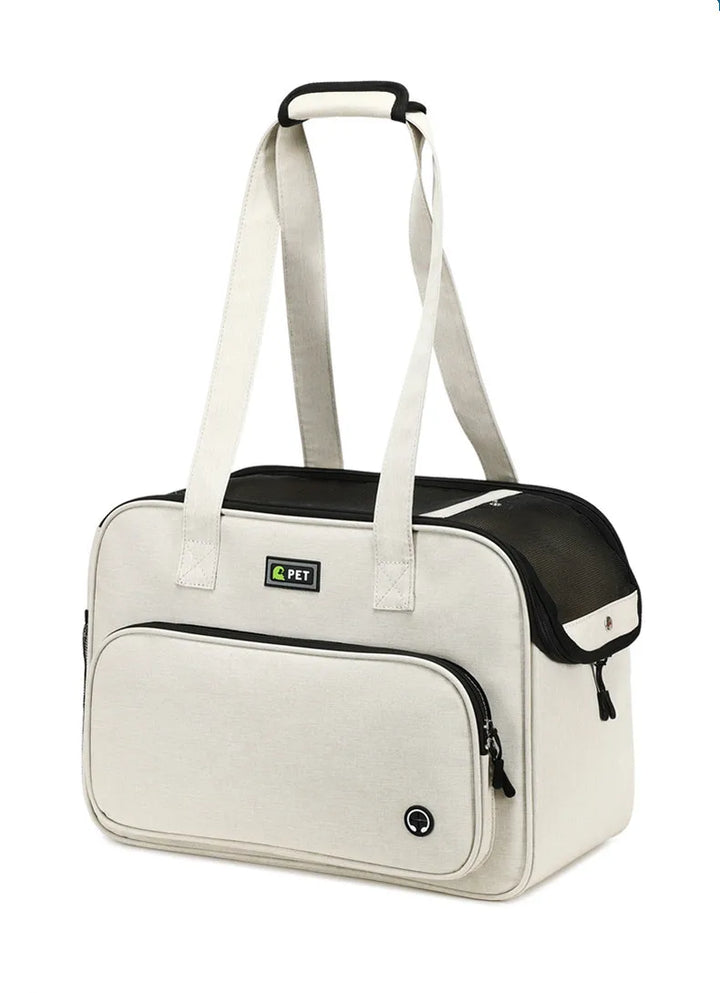 Pet carrier bag for cats and small dogs, portable handbag for outings, large-capacity pet carrier for puppies