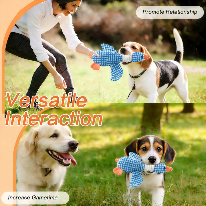 New Dog Toy Plush Blue Goose Pet Teddy Puppy Large Dogs Toys Duck Tough Bite Chew Plush Sound Toy Relieve Boredom Pet Supplies