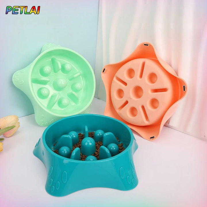 Dog Slow Feeder Slow Food Bowl  Anti-Choking Anti-tipping Delay eating Anti-slip pet food bowl easy to clean Slow down eating