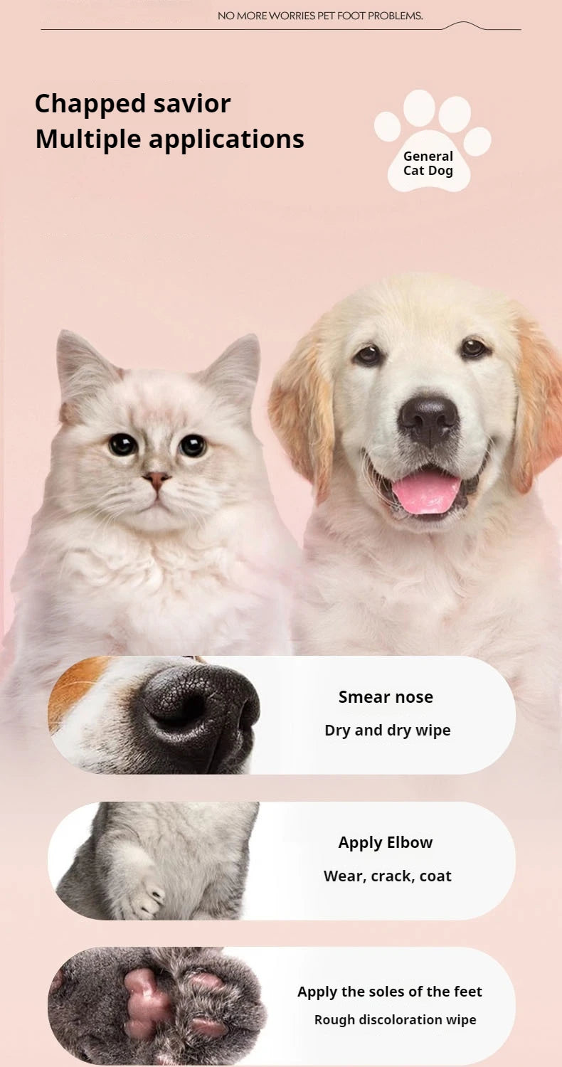 Pet paw care cream, rich in natural plant ingredients, gentle moisturizing, alcohol free, pet care moisturizing cream