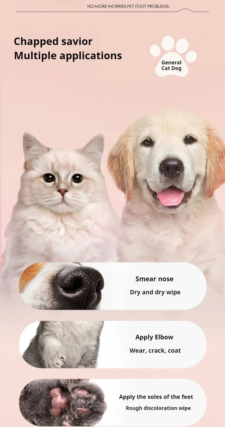 Pet paw care cream, rich in natural plant ingredients, gentle moisturizing, alcohol free, pet care moisturizing cream