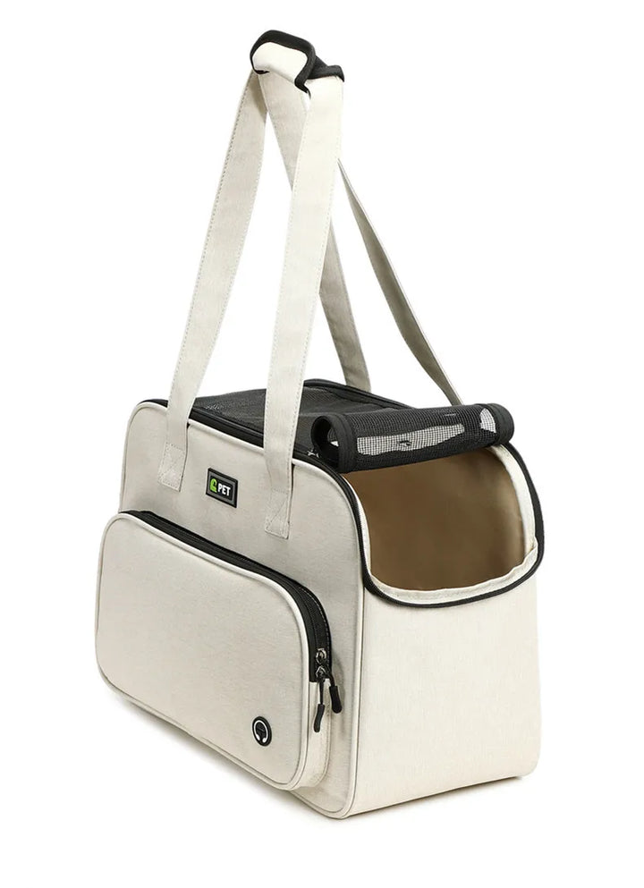 Pet carrier bag for cats and small dogs, portable handbag for outings, large-capacity pet carrier for puppies