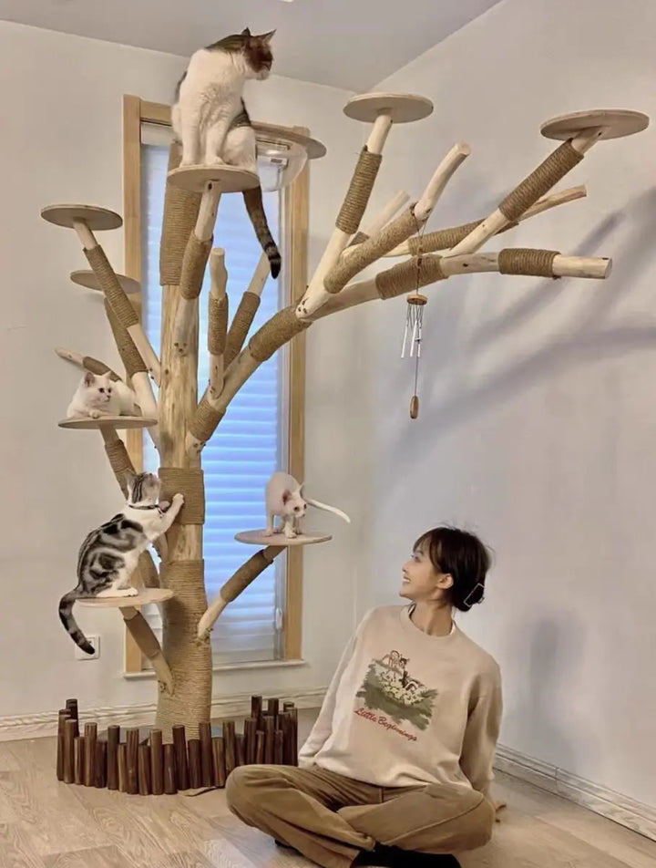 Nature Tree Cat Climbing Small Family Large Tree Cat Climbing Pet Tree House Indoor Habitat Pet Training Supplies Best GIft
