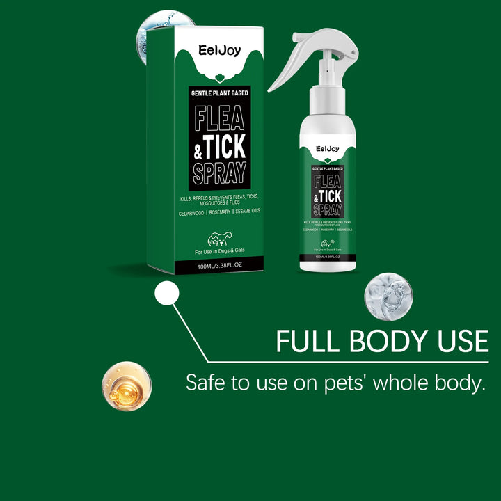 Dog Cat Flea Tick Repellent Spray Fur Protection Pet Parasite Control Solution Pets Soothing Care Natural Pets Insect Anti Spray
