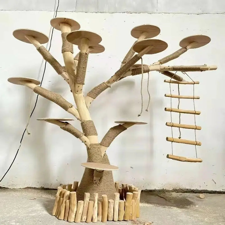 Nature Tree Cat Climbing Small Family Large Tree Cat Climbing Pet Tree House Indoor Habitat Pet Training Supplies Best GIft