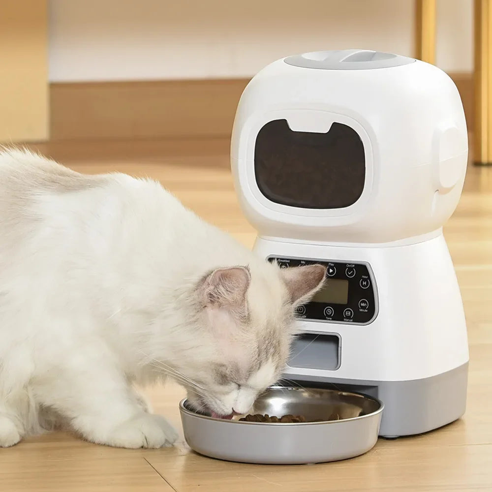 3.5L Automatic Pet Feeder Smart Food Dispenser for Cats Dogs Timer Stainless Steel Bowl Auto Cat Dogs WIFI Feeding Pet Supplies