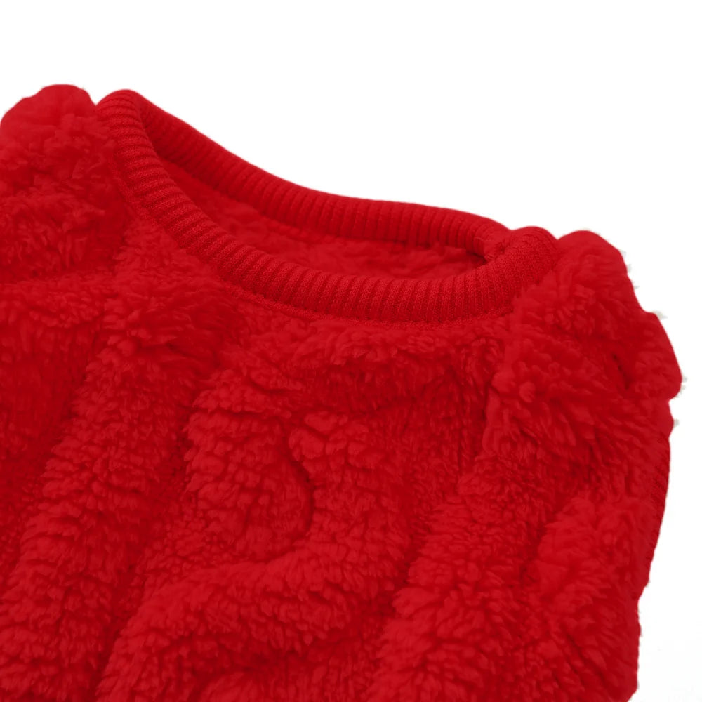Fleece Warm Dog Cloth Sleeveless Soft Cozy Plush Vest Puppy Winter Overall for Small Medium Pet Sweatshirt  for Dog and Cat
