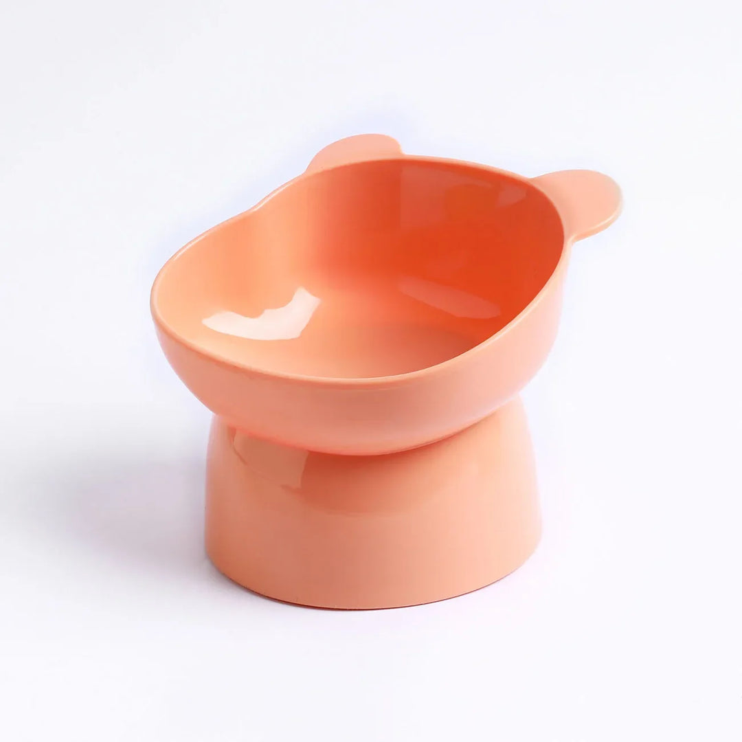 Pet Bowl Large Capacity Cats Bowls Oblique Mouth Cute Cartoon Cat Shape Cat Dog Food Dispenser Pet Feeder Pets Supplies