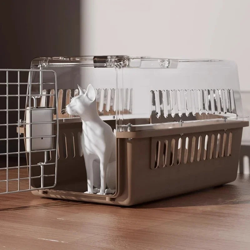 Outdoor Pet Cat Carrier Bag - Large Capacity Aviation Box with Car Mounted Design, Breathable & Portable