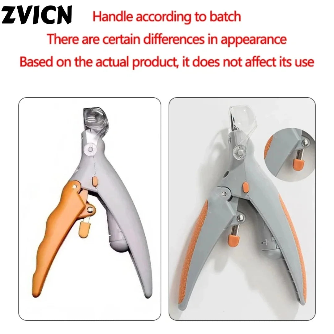 Professional pet nail clipper with LED light, dog and cat nail trimmer tool, toenail cutter, pet supplies.