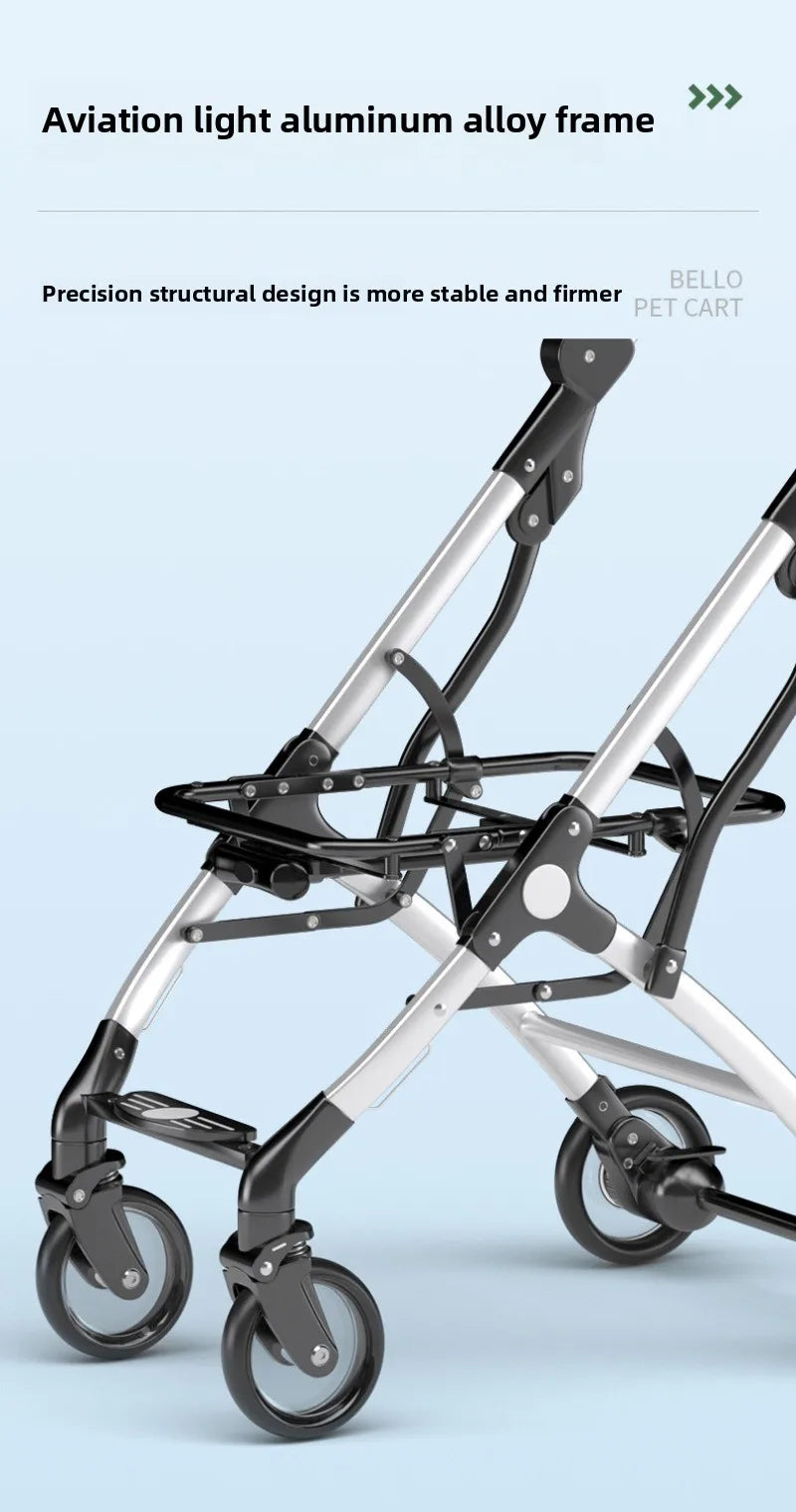 Pet Stroller Cats Dogs Carrier Wheels Supplies Portable Foldable Trolley Pet Outdoor Travel Products Accessories Dogs Stroller