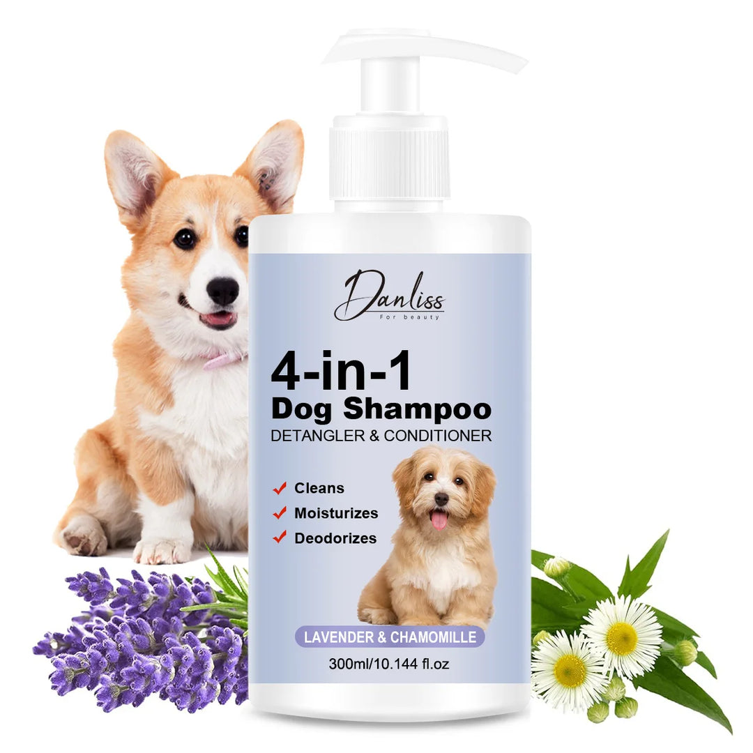 Pet shampoo, cat and dog shampoo, pet cleaning, pet odor removal hair protection, making hair softer, preventing pet hair loss