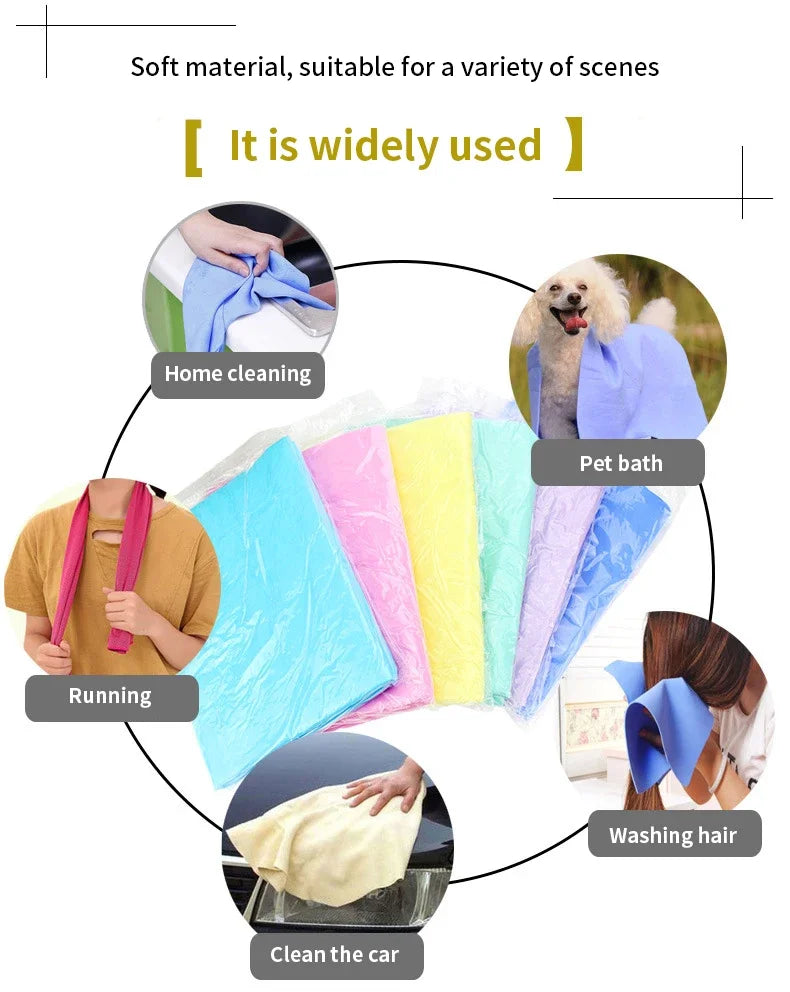 Soft PVA Pet Washing Wipes Pet Cat Dog Bath Towels Microfiber Strong Absorbent Towels Suitable for Dog Cat Pet Cleaning Towels