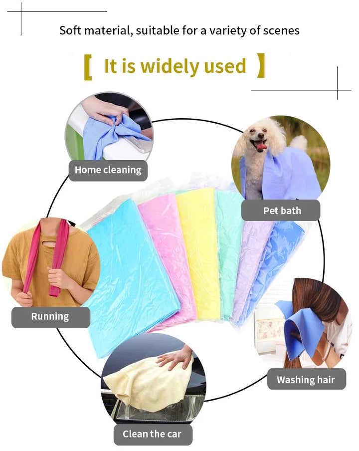Soft PVA Pet Washing Wipes Pet Cat Dog Bath Towels Microfiber Strong Absorbent Towels Suitable for Dog Cat Pet Cleaning Towels