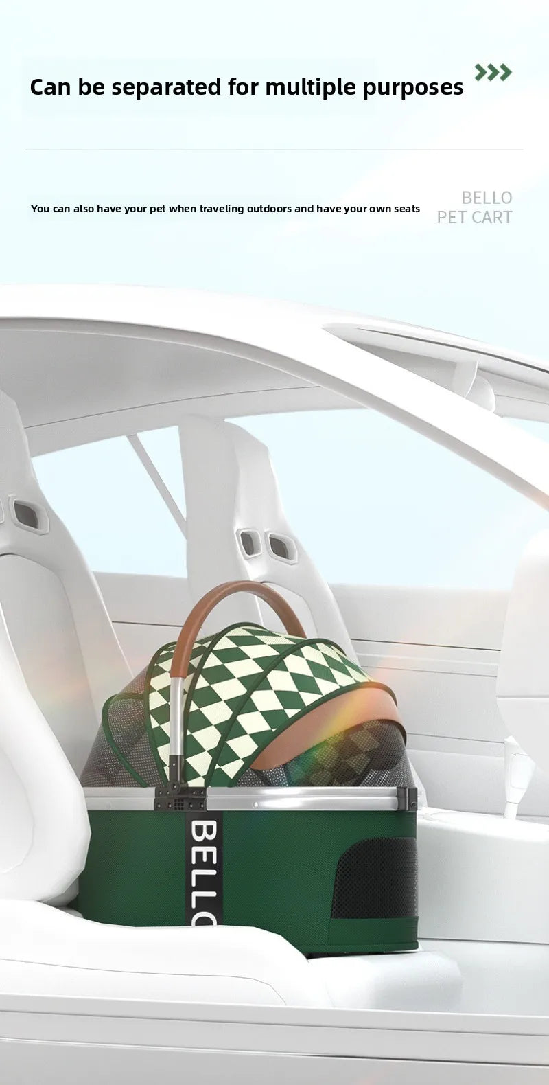 Pet Stroller Cats Dogs Carrier Wheels Supplies Portable Foldable Trolley Pet Outdoor Travel Products Accessories Dogs Stroller