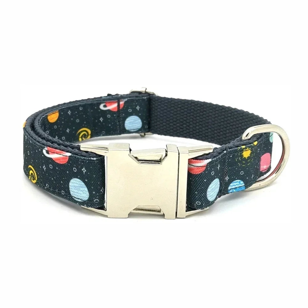 Free Engraving Personalized Dog Collars,Matching Leashes,Customized ID Name Contacts Muilti Design Adjustable Pet Collars