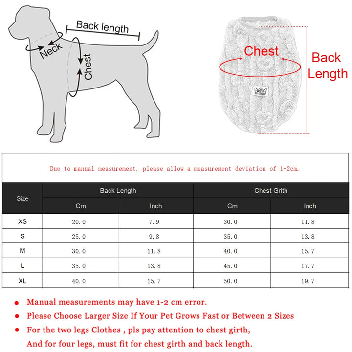 Fleece Warm Dog Cloth Sleeveless Soft Cozy Plush Vest Puppy Winter Overall for Small Medium Pet Sweatshirt  for Dog and Cat