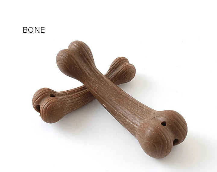 Pet Dog Chew Toys Teeth Clean Stick Interesting Pine Wood Cute Bone Shape Durable Bite Puppy Interactive Toy Pet Supplies