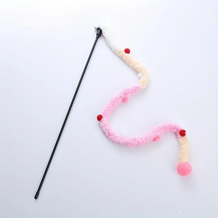 Pet Cat Interactive Teaser Toy Soft Plush Strip Wands Toys for Kitten Cats Play Pet Supplies for Fun And Exercise