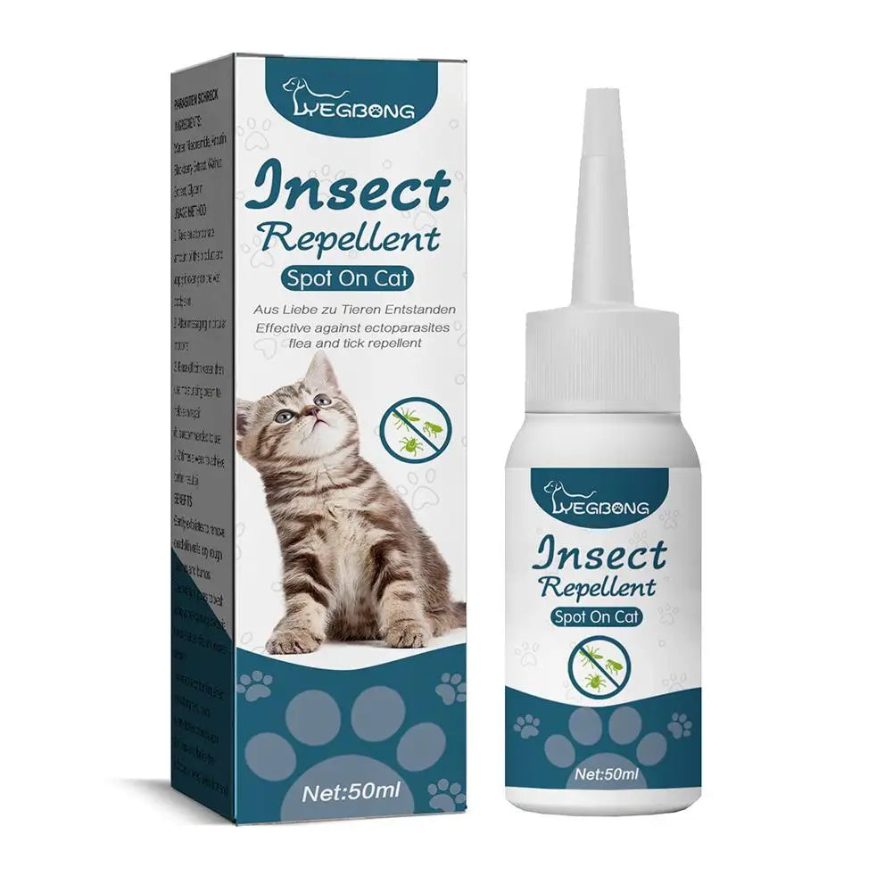 Pet Flea Killer Drop Anti-Fleas Ticks Lice Mite Removal Relieve Itching for Cats Dogs Ringworm Treatment Pet Insect Removal Drop