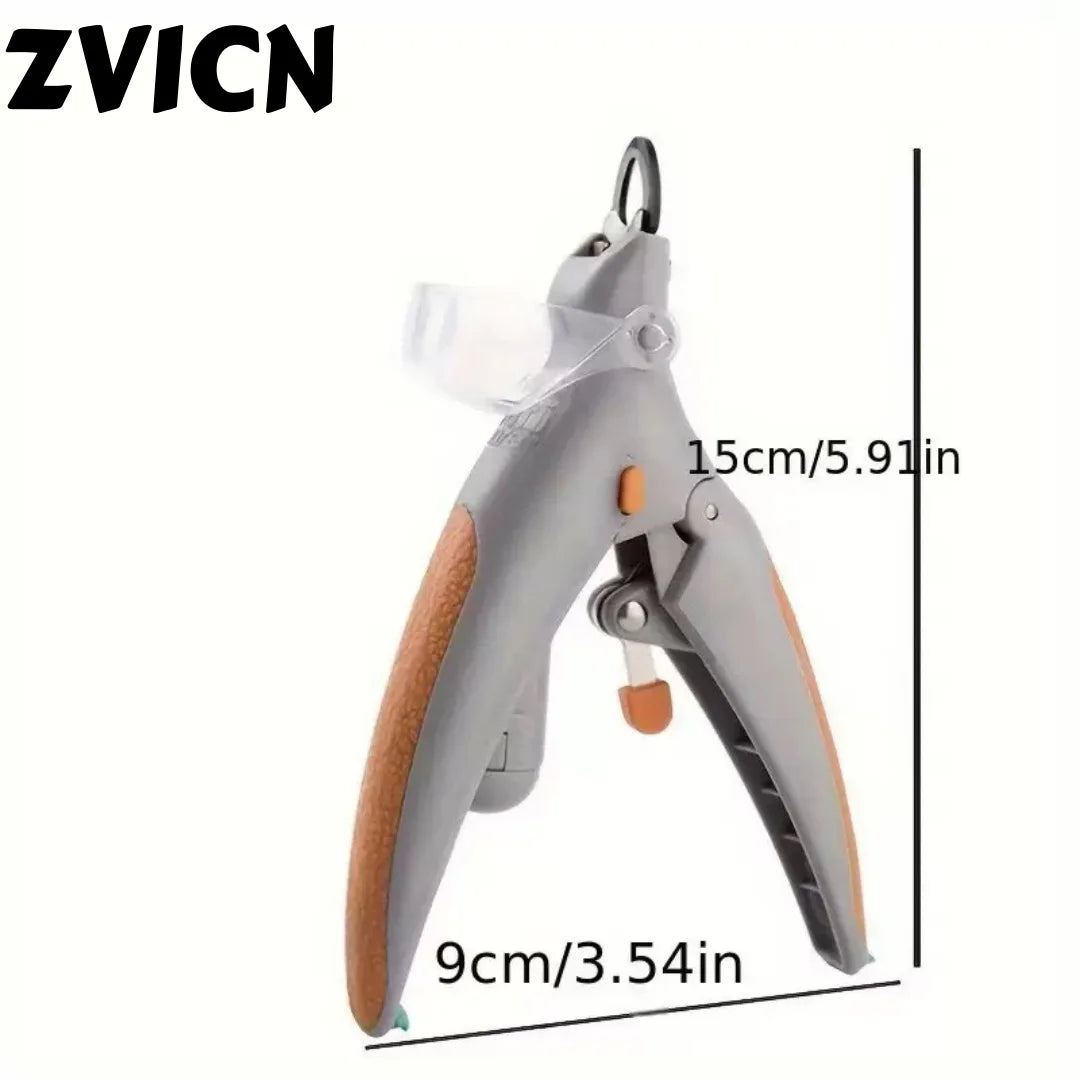 Professional pet nail clipper with LED light, dog and cat nail trimmer tool, toenail cutter, pet supplies.