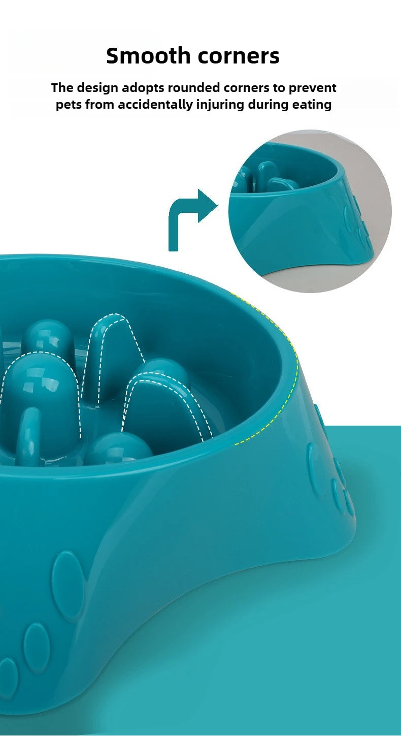Dog Slow Feeder Slow Food Bowl  Anti-Choking Anti-tipping Delay eating Anti-slip pet food bowl easy to clean Slow down eating