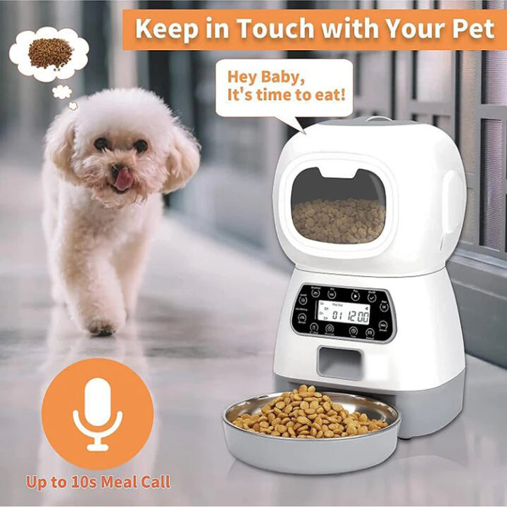 3.5L Automatic Pet Feeder Smart Food Dispenser for Cats Dogs Timer Stainless Steel Bowl Auto Cat Dogs WIFI Feeding Pet Supplies