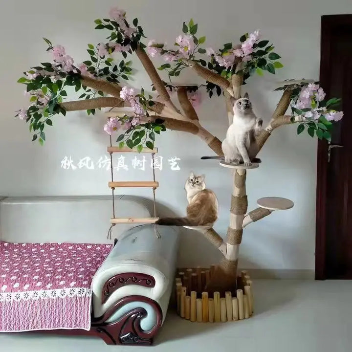 Nature Tree Cat Climbing Small Family Large Tree Cat Climbing Pet Tree House Indoor Habitat Pet Training Supplies Best GIft