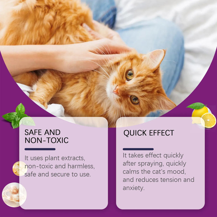 60ml Pet Calming Spray Prevent Howling Reduce Anxiety Soothe Mood Pet Dog Cat Estrus Calming Prohibition Spray Pet Supplies