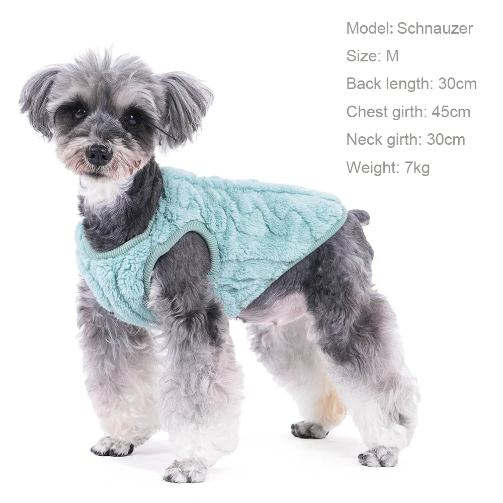 Fleece Warm Dog Cloth Sleeveless Soft Cozy Plush Vest Puppy Winter Overall for Small Medium Pet Sweatshirt  for Dog and Cat