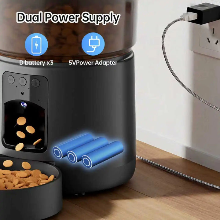 Camera Pet Feeder Timing Smart Automatic Feeder For Cats Dog Tuya WIFI APP Video Intelligent Dry Food Dispenser Fountain Bowl