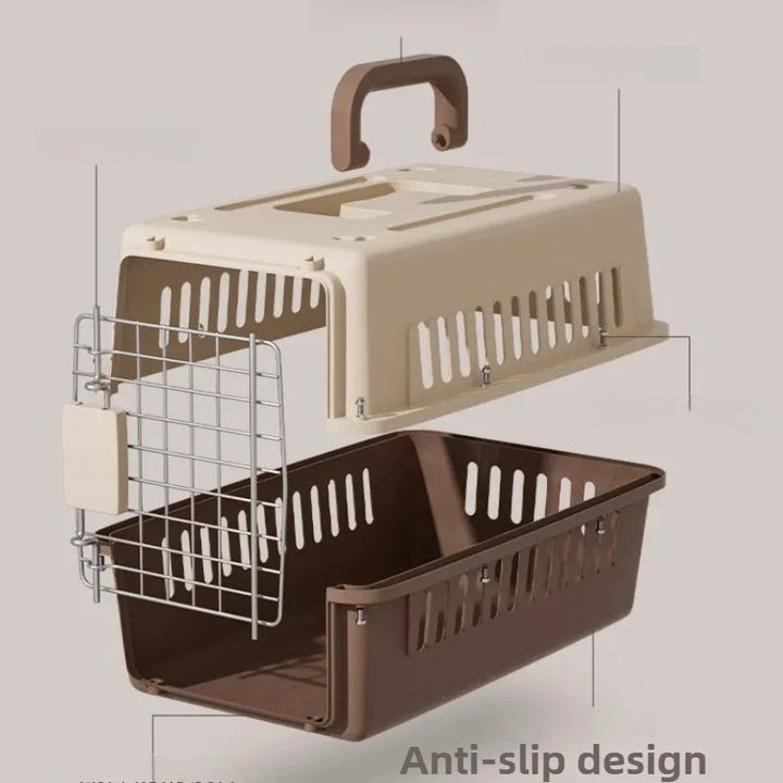 Outdoor Pet Cat Carrier Bag - Large Capacity Aviation Box with Car Mounted Design, Breathable & Portable