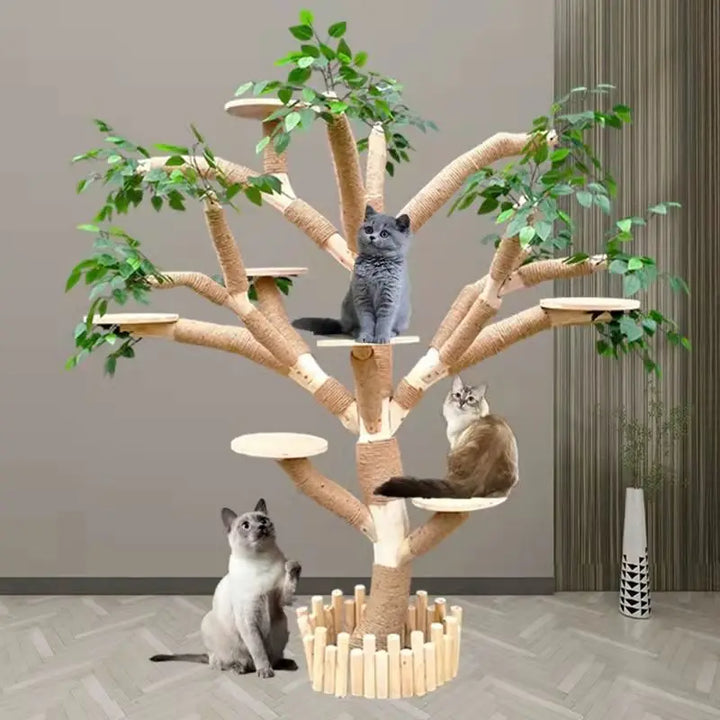 Nature Tree Cat Climbing Small Family Large Tree Cat Climbing Pet Tree House Indoor Habitat Pet Training Supplies Best GIft