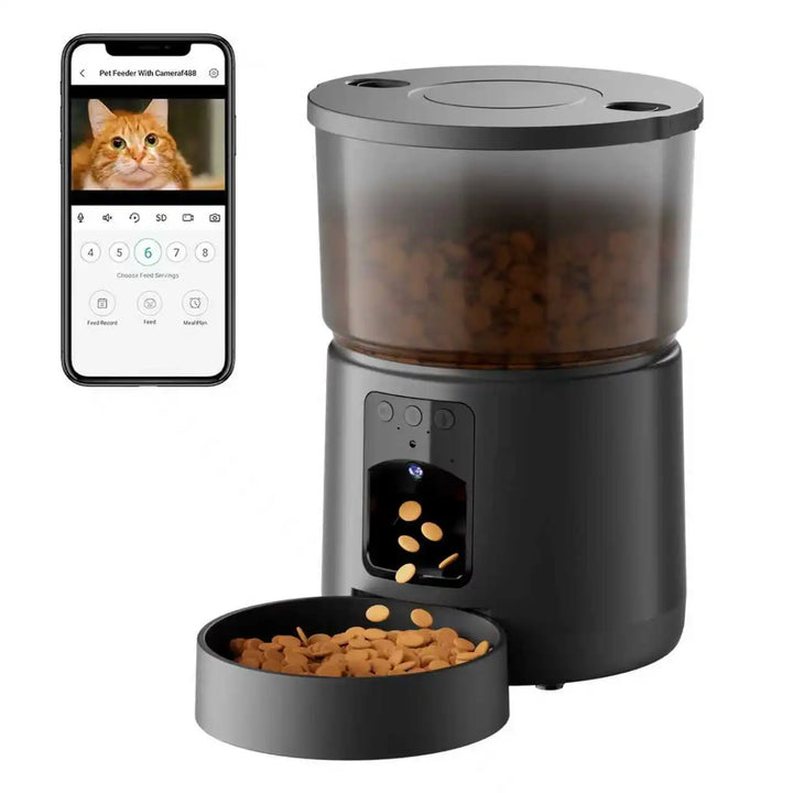 Camera Pet Feeder Timing Smart Automatic Feeder For Cats Dog Tuya WIFI APP Video Intelligent Dry Food Dispenser Fountain Bowl