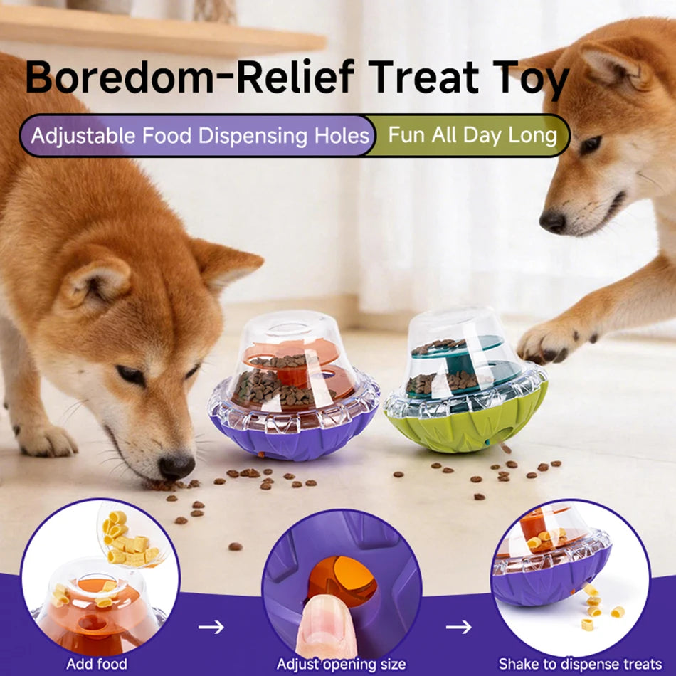 Pet Dog Fun Bowl Feeding Toys Dog Cat Shaking Leakage Food Ball Food Dispenser Tumbler Feeder Pet Interactive Toys Pet Supplies