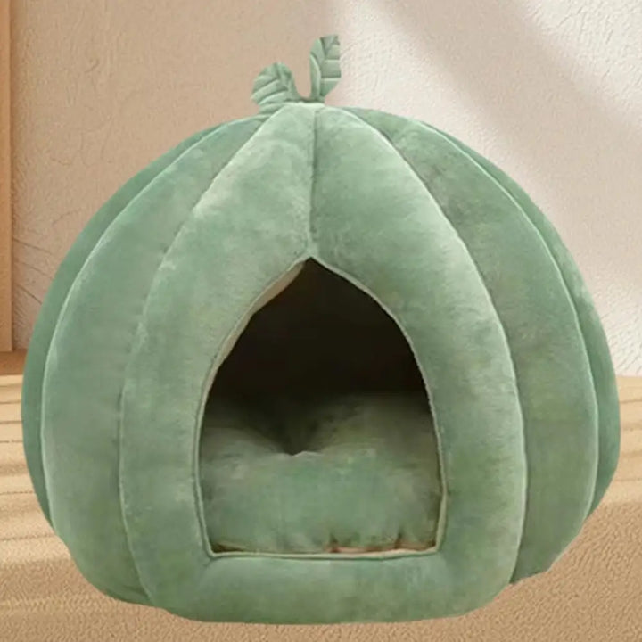 Cat Beds For Indoor Cats Pumpkin Cat House Enclosed Cat Bed Cat Cave Thickened Halloween Pet Bed Cat Hideaway For Kittens Small