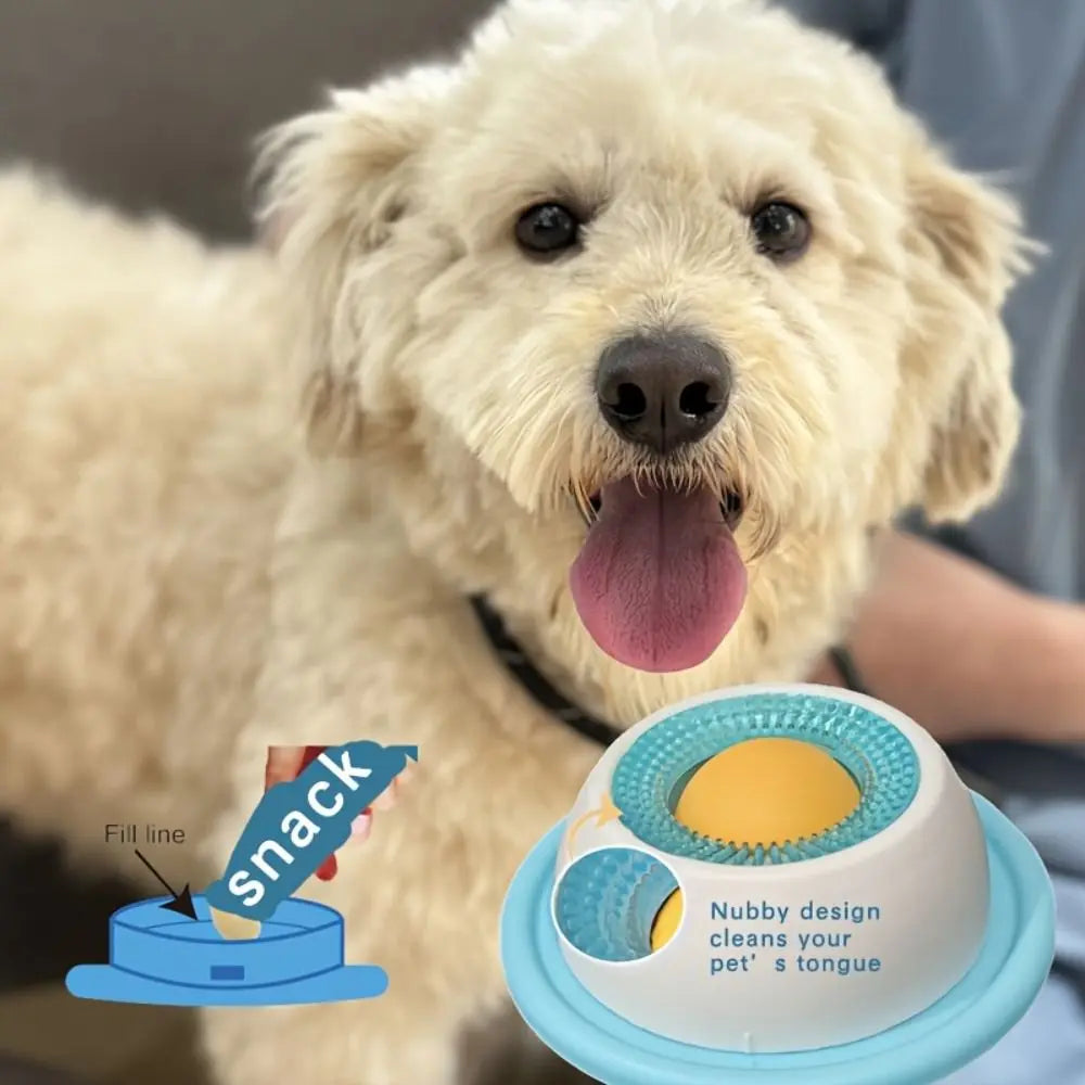 Funny Interactive Pet Lick Toys Training Promotes Dental Health Yogurt Licking Plate Self-Soothing Slow Feeder For Dogs Cats