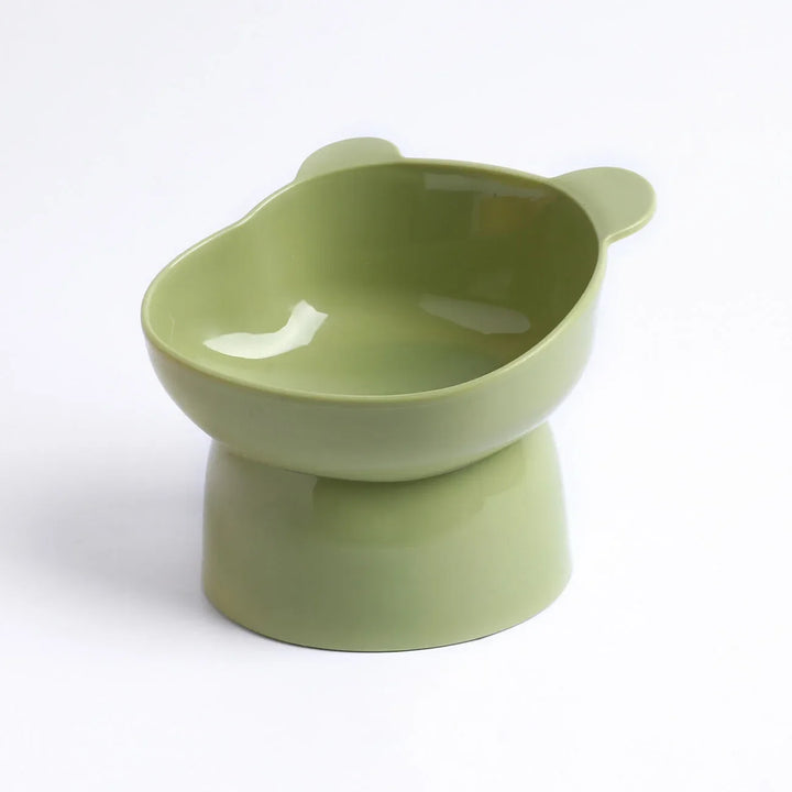 Pet Bowl Large Capacity Cats Bowls Oblique Mouth Cute Cartoon Cat Shape Cat Dog Food Dispenser Pet Feeder Pets Supplies